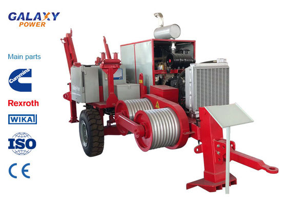 เครื่องยนต์ 90kN อุปกรณ์ร้อยสายคุณภาพดีที่สุดเครื่องดึงไฮดรอลิกดีเซล 118kw 158hp