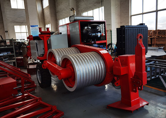 อุปกรณ์สายส่ง 120KN เครื่องดึงไฮดรอลิก 129kw (172hp) Desiel Engine