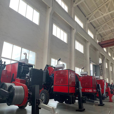 280KN Overhead Line Bull-Wheel ไฮดรอลิกเบรคสายดึงเครื่องกว้าน