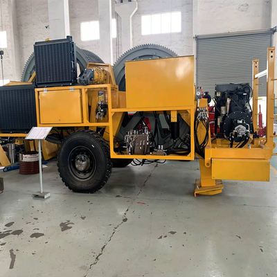 Overhead Line 14Ton ไฮดรอลิกเบรค ADSS เคเบิ้ล Tensioner Stringing Machine
