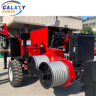 9 Ton Pulling Stringing Equipment OPGW เคเบิ้ลไฮดรอลิกกว้านสายไฟ Tensioner