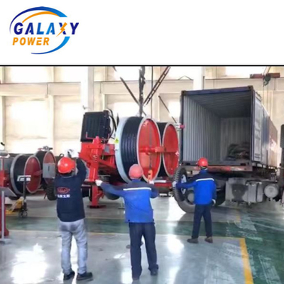 อุปกรณ์ร้อยสายไฮดรอลิก 2.6 กม. / ชม. เครื่องดึงสายเคเบิล 35KN Teniosner Puller
