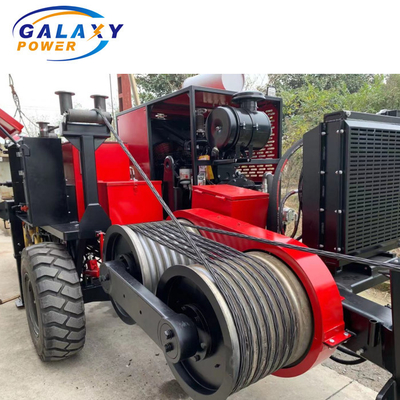 สายไฟเหนือศีรษะ 118kw Puller Tensioner Stringing Equipment 90KN เครื่องดึงสายไฮดรอลิก