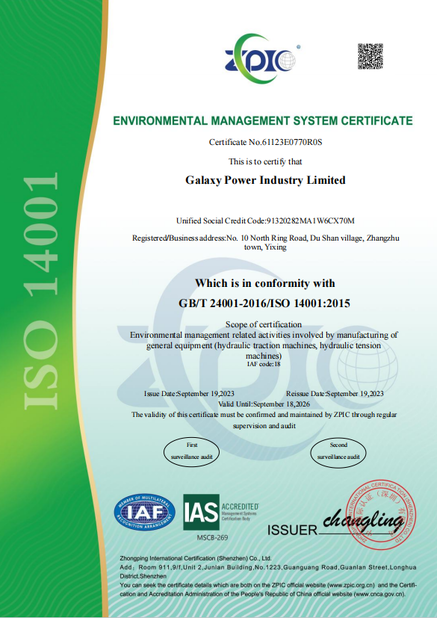 จีน Galaxy power industry limited รับรอง